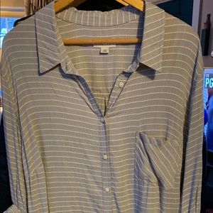 Ava & Vic Striped Button-Up Dress